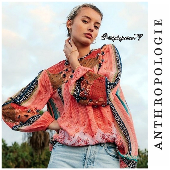 Anthropologie Tops - NWT, Anthropologie, Rosario Embroidered Blouse